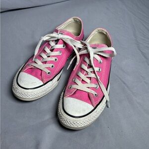 Converse Pink and White Canvas Sneakers